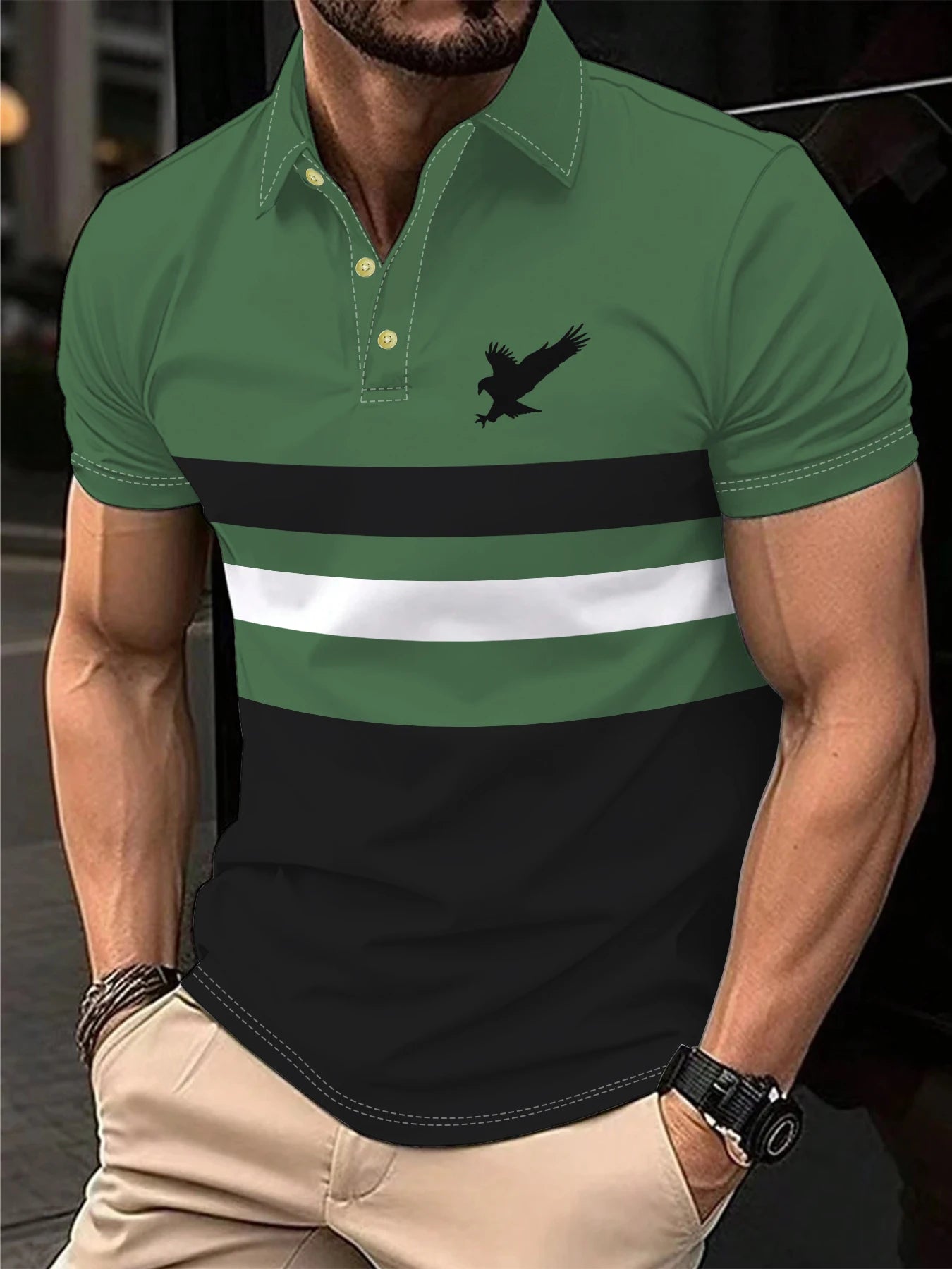 Polo Casual de Hombre – Degradado, Ligera y de Secado Rápido 👕✨