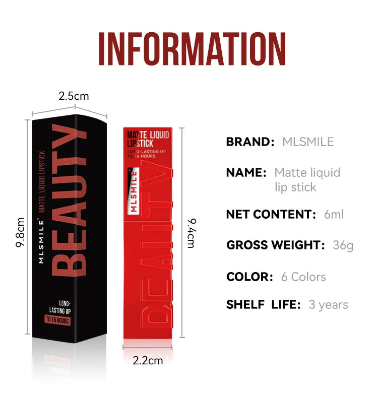 MLSMILE – Brillo labial de 6 colores