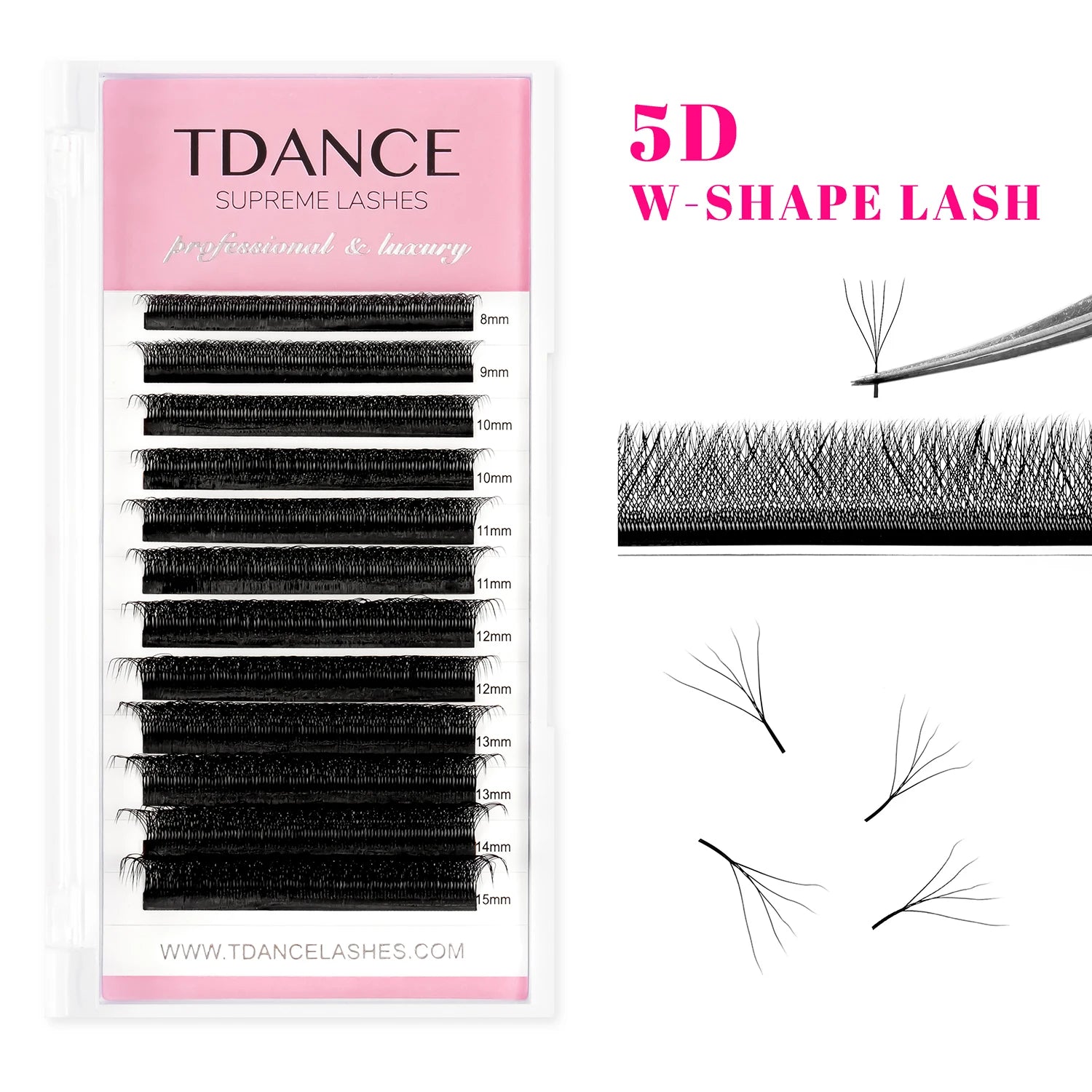 Pestañas Postizas 3D TDANCE – Pelo de Mink, Estilo Natural Largo