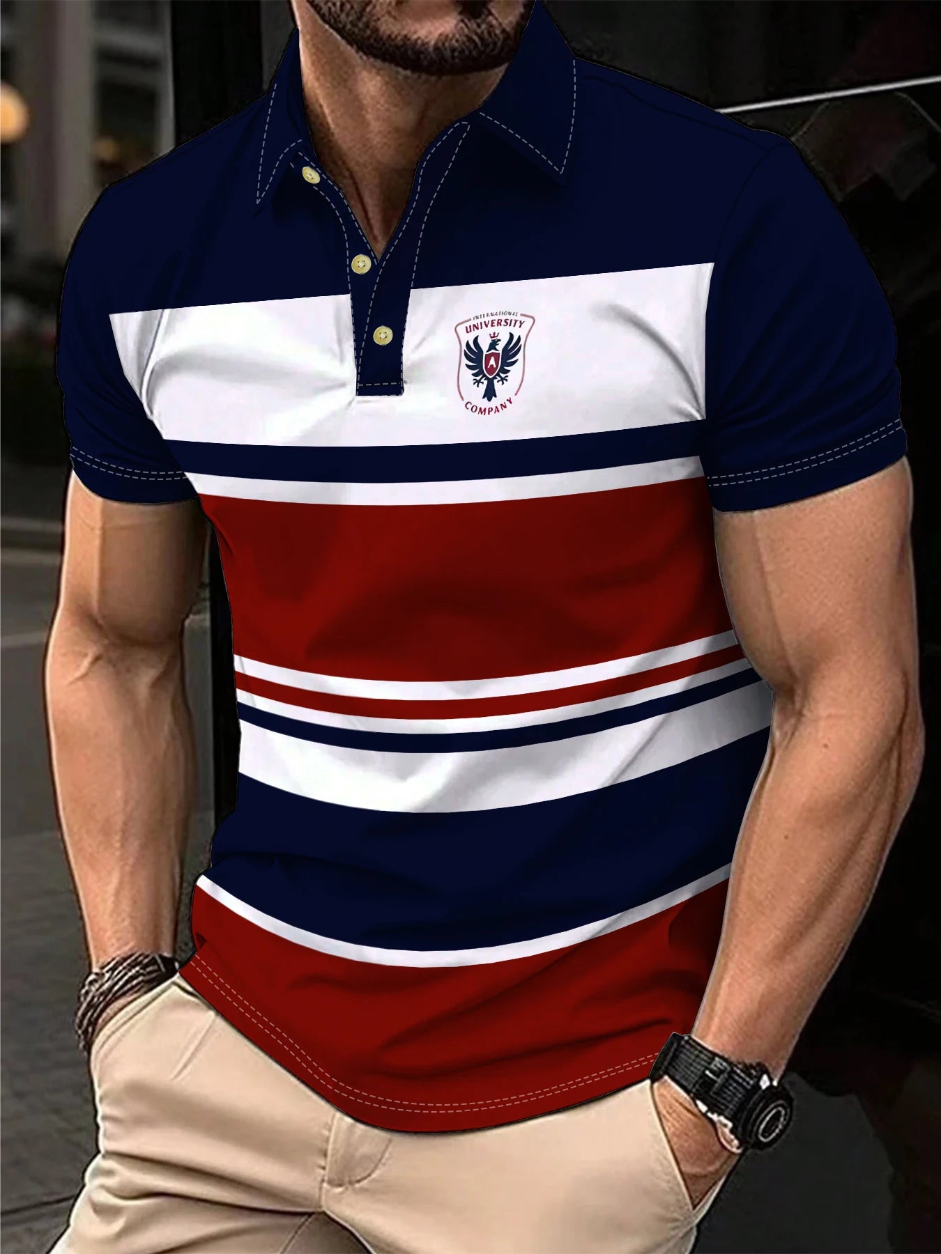 Polo Casual de Hombre – Degradado, Ligera y de Secado Rápido 👕✨