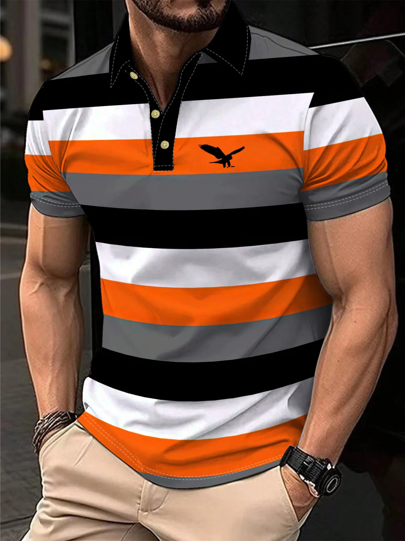 Polo Casual de Hombre – Degradado, Ligera y de Secado Rápido 👕✨