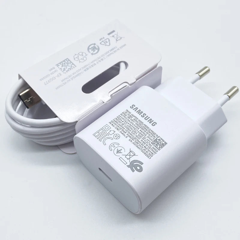 Cargador Super rápido Samsung de 25W con Adaptador USB Tipo C