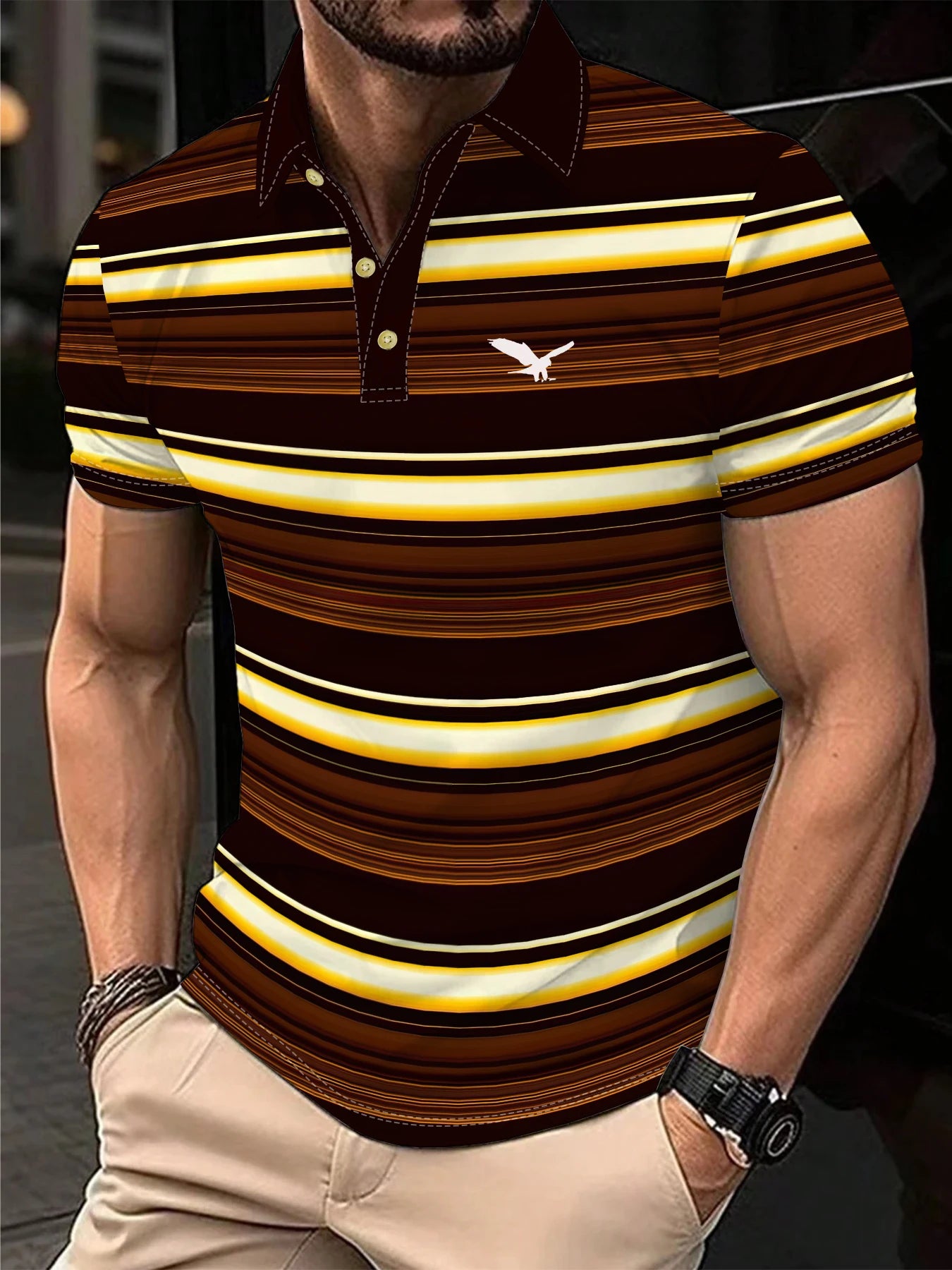 Polo Casual de Hombre – Degradado, Ligera y de Secado Rápido 👕✨