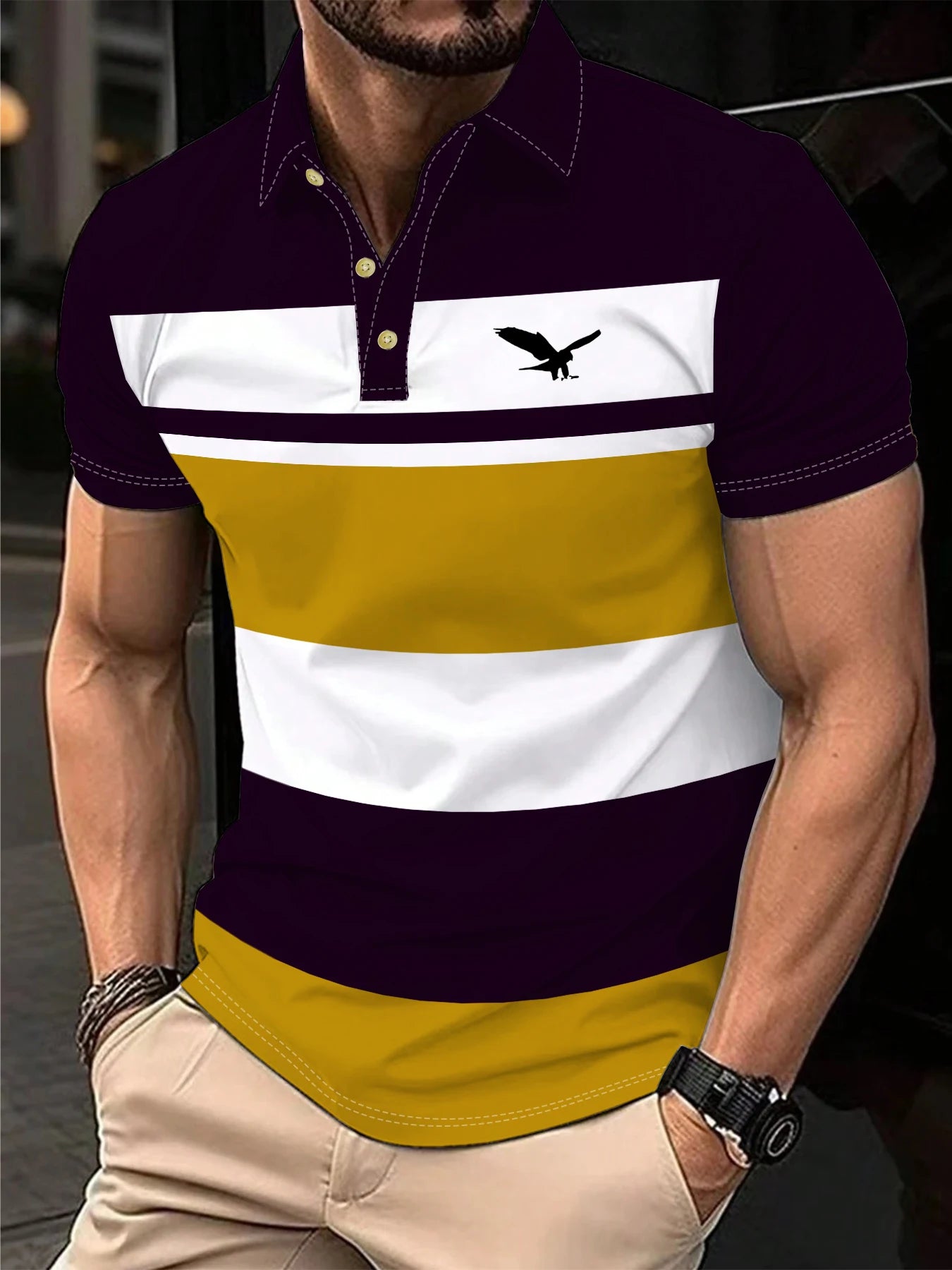 Polo Casual de Hombre – Degradado, Ligera y de Secado Rápido 👕✨