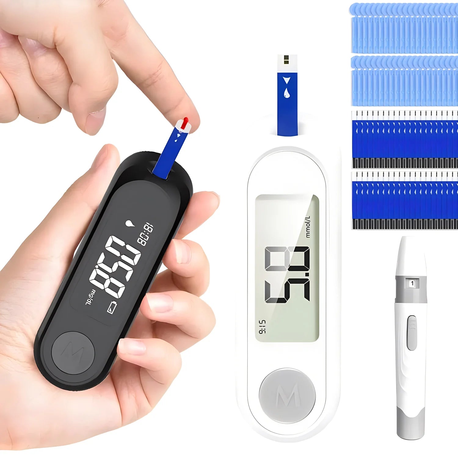Medidor de Azúcar en Sangre  – Kit Diabetes con Bluetooth y 50 Tiras