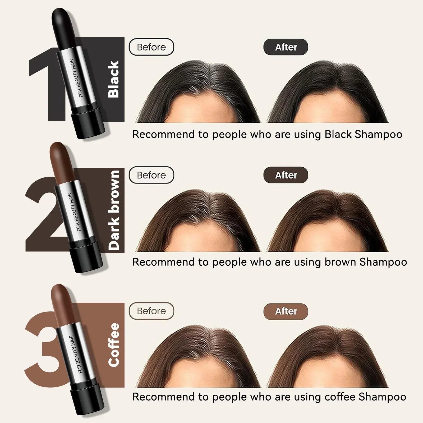 Lápiz de Tinte Temporal para Cabello – Cubre Canas al Instante (4 g) ✨