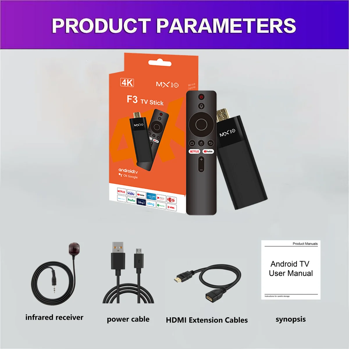 MX10 TV Stick Android 1080P – Streaming Full HD con Control Remoto