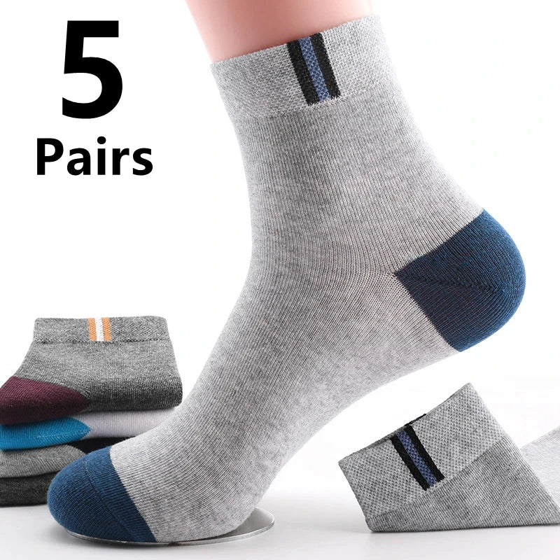 Par de Calcetines Tobilleros de Algodón para Hombre – Pack de 5 Pares