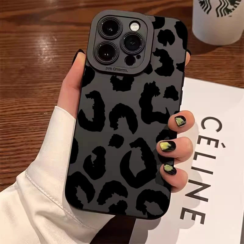 Funda Protectora para Lente de Cámara con Diseño de Leopardo para iPhone