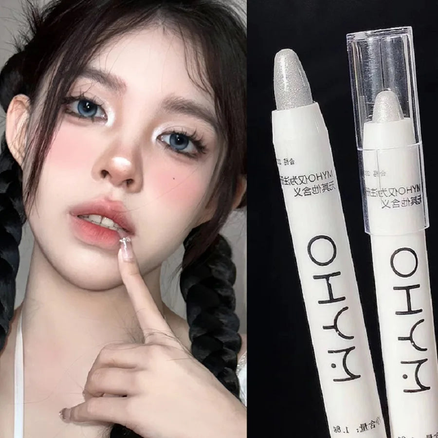 Lápiz Iluminador Monocromático en Forma de Gusano de Seda con Sombra de Ojos Flash