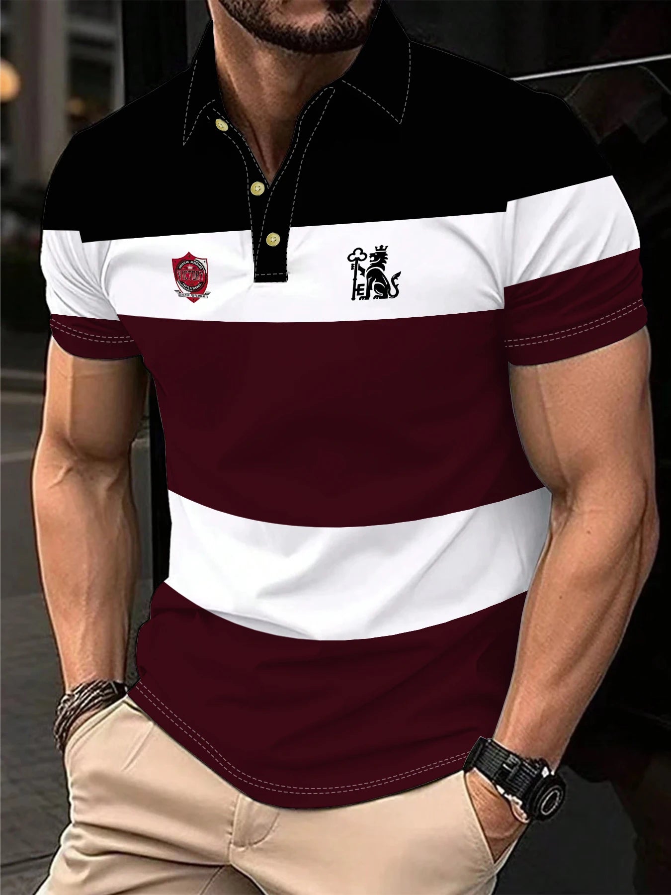 Polo Casual de Hombre – Degradado, Ligera y de Secado Rápido 👕✨