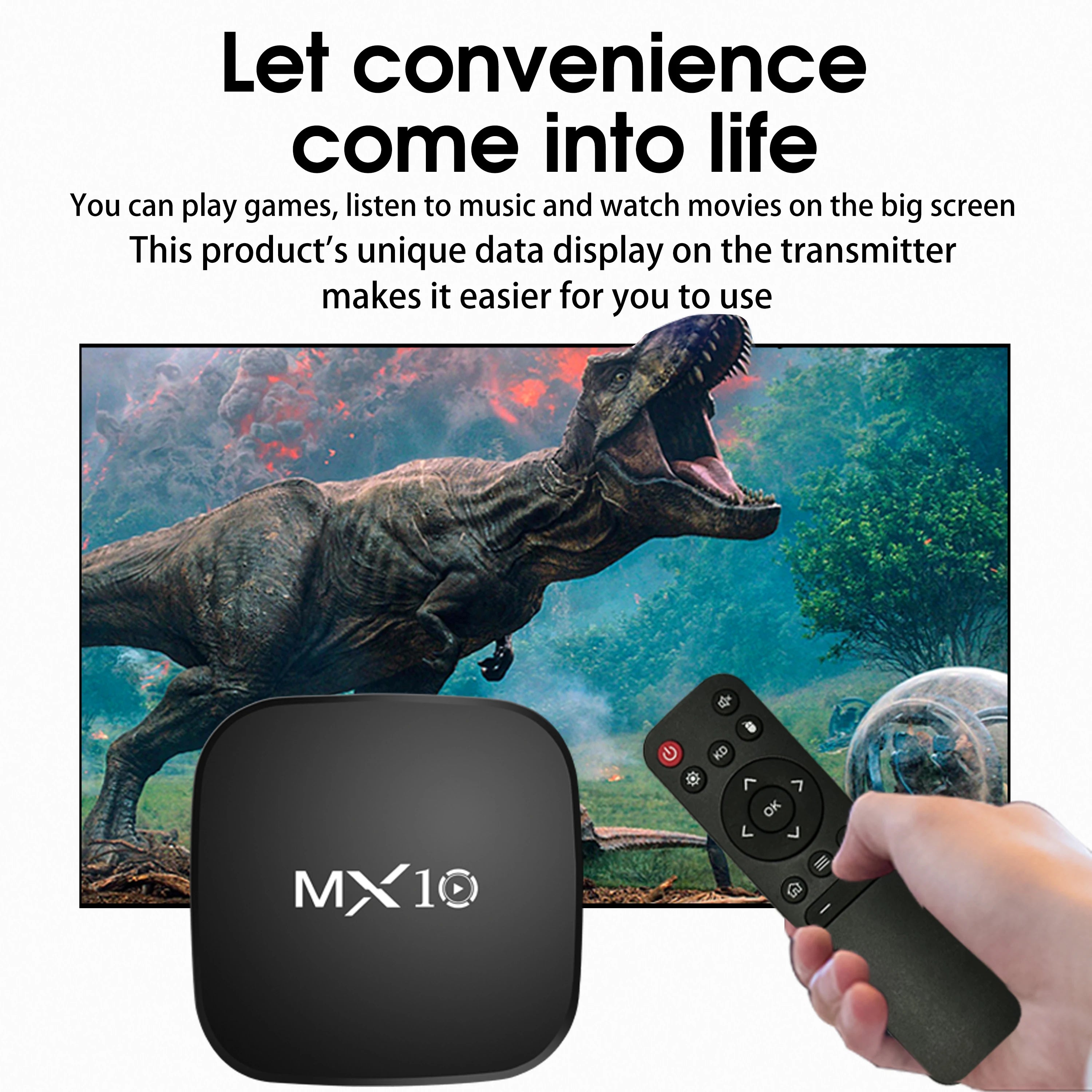 MX10 Android TV Box – 8GB eMMC, Wi-Fi y HDMI 2.1