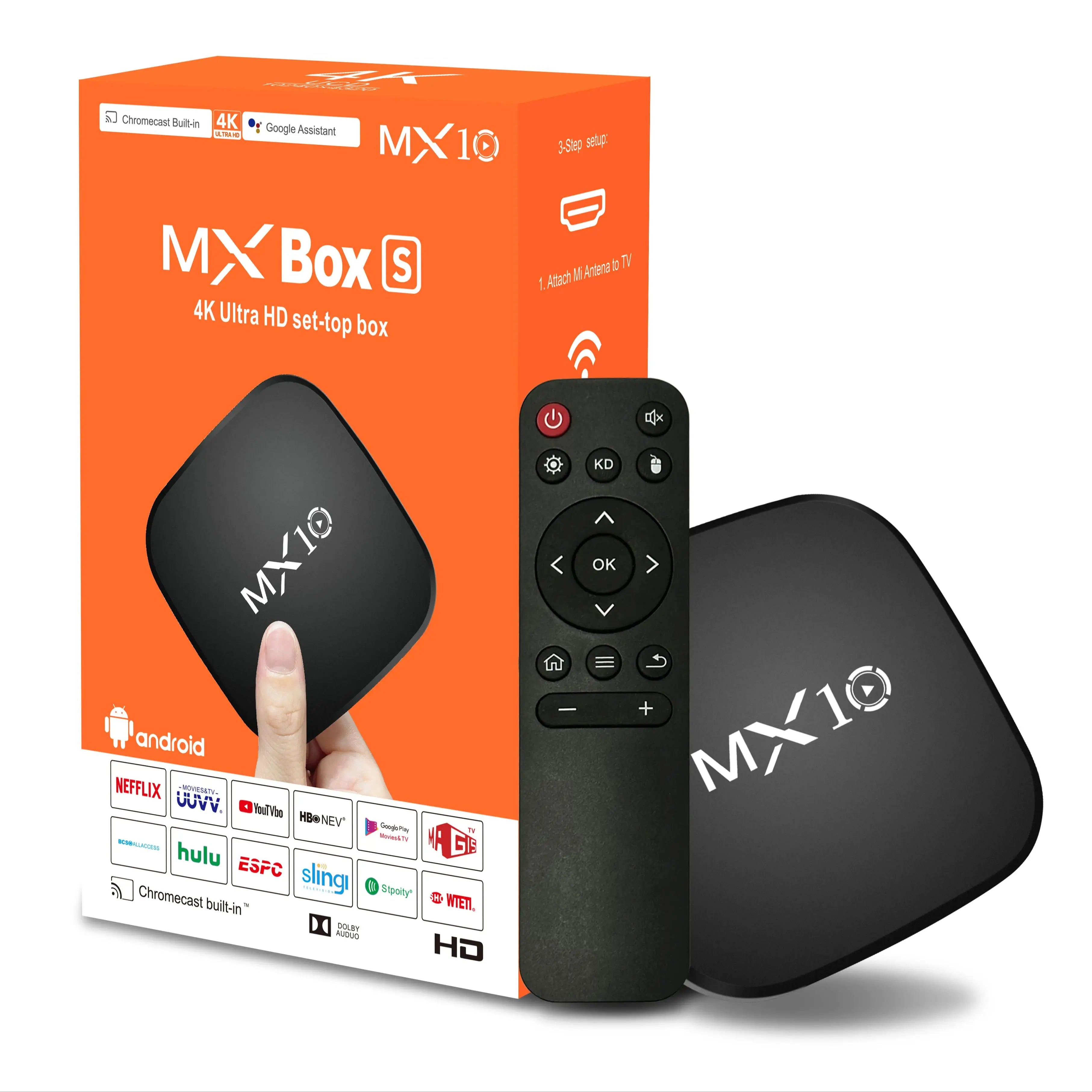 MX10 Android TV Box – 8GB eMMC, Wi-Fi y HDMI 2.1