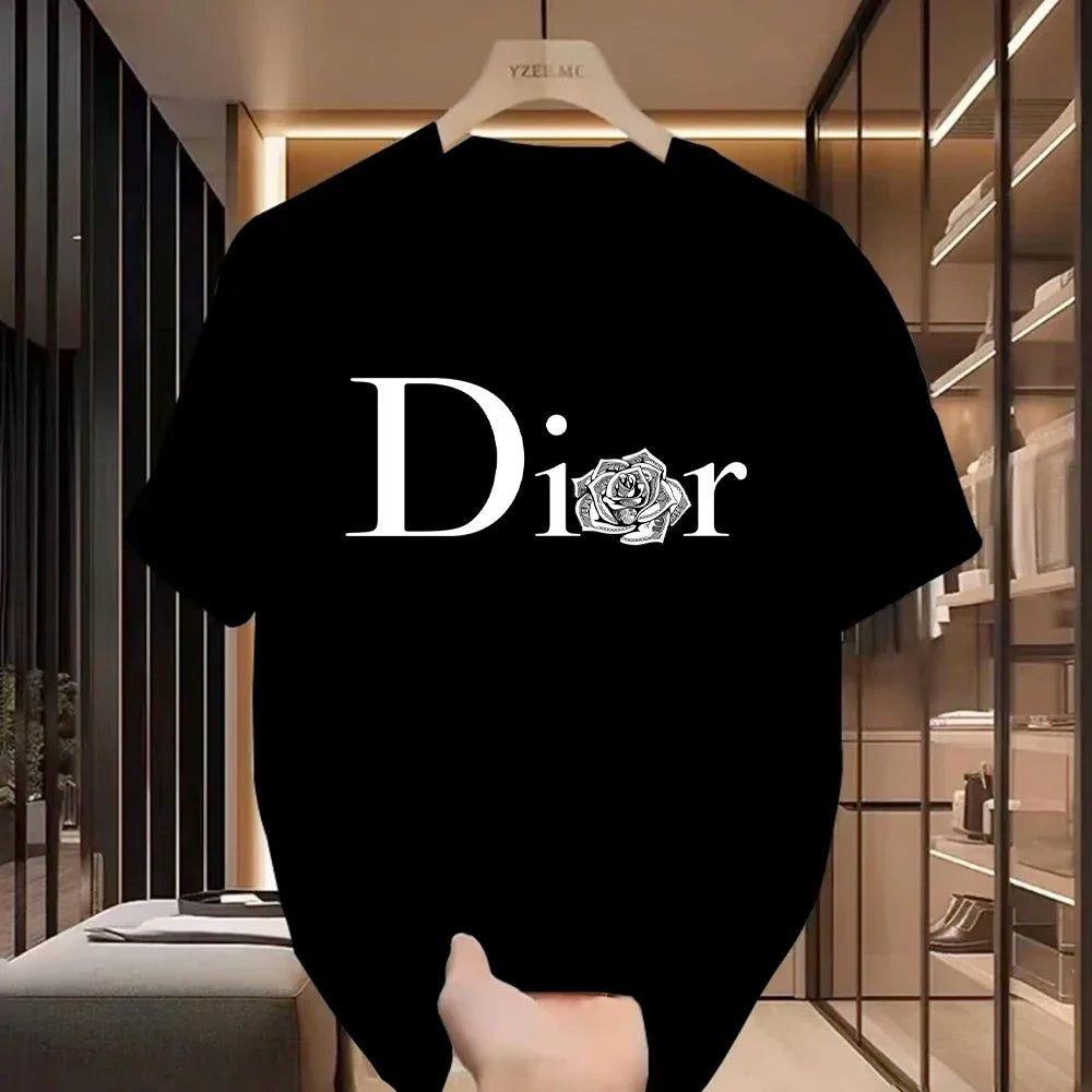 Camiseta Casual de Mujer – Estampado de Letras, Ligera y Cómoda 👚✨