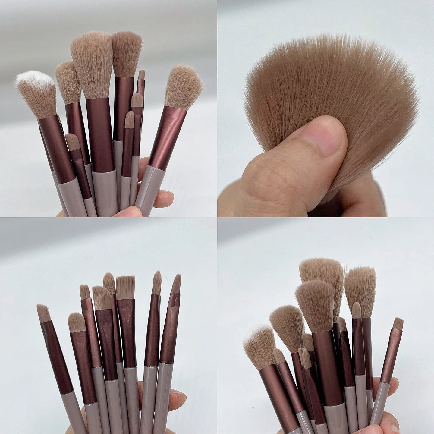 Set de Brochas de Maquillaje 13 Piezas – Ojos, Rostro y Labios