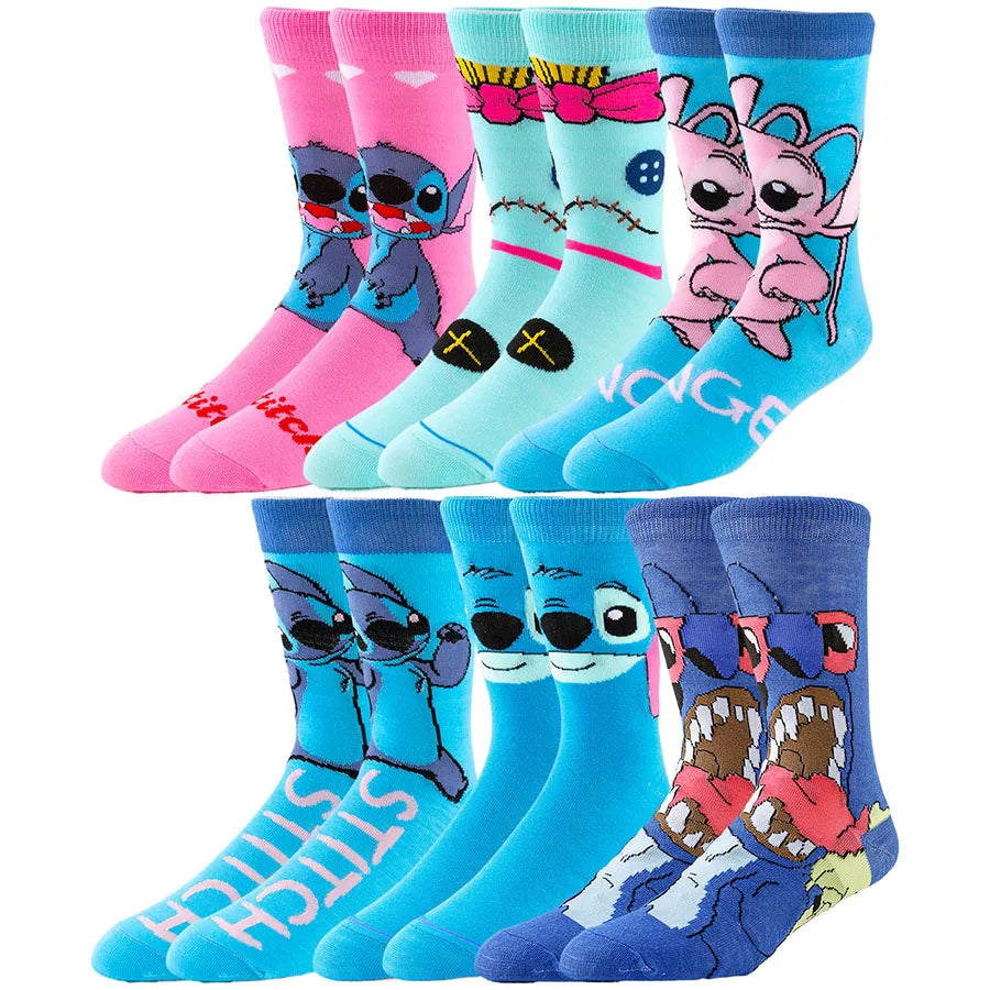 Set de 5/6 Pares de Calcetines Miniso Disney Lilo & Stitch