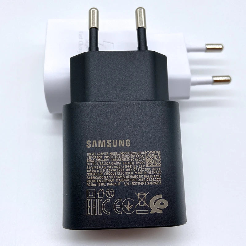 Cargador Super rápido Samsung de 25W con Adaptador USB Tipo C
