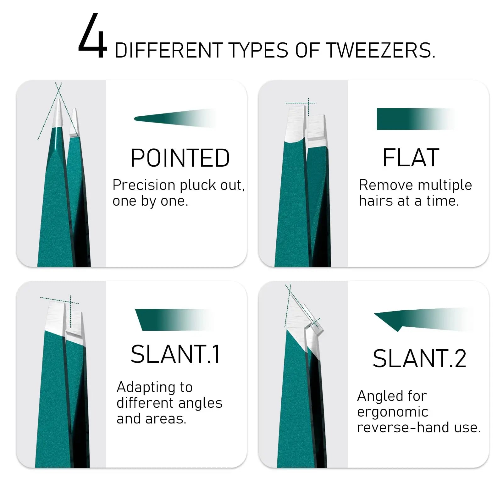 Set de 2, 4 o 6 Piezas de Herramientas de Belleza para Cejas