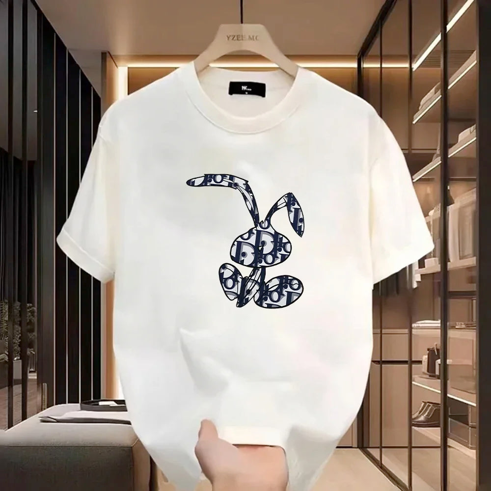 Camiseta Casual de Mujer – Estampado de Letras, Ligera y Cómoda 👚✨