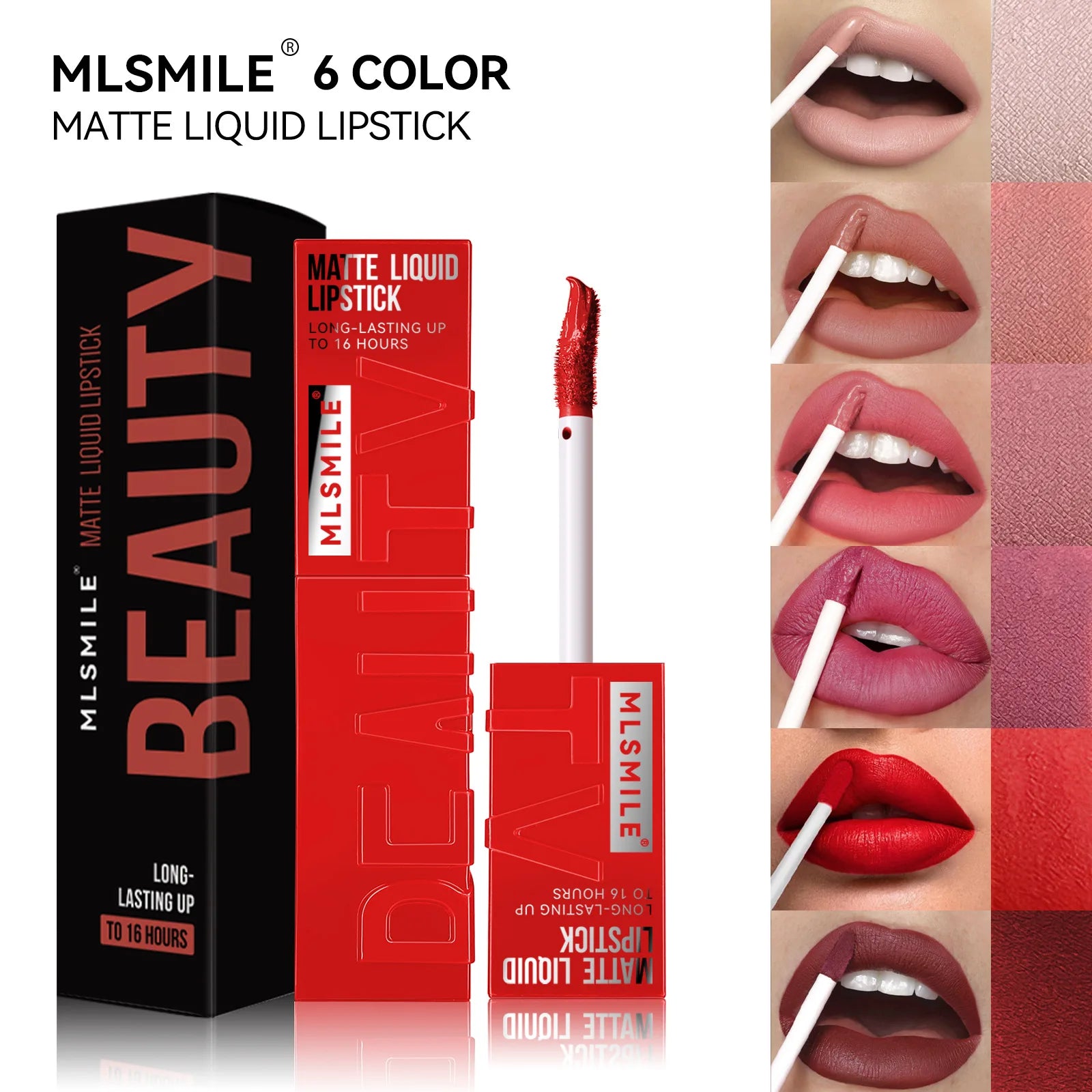 MLSMILE – Brillo labial de 6 colores