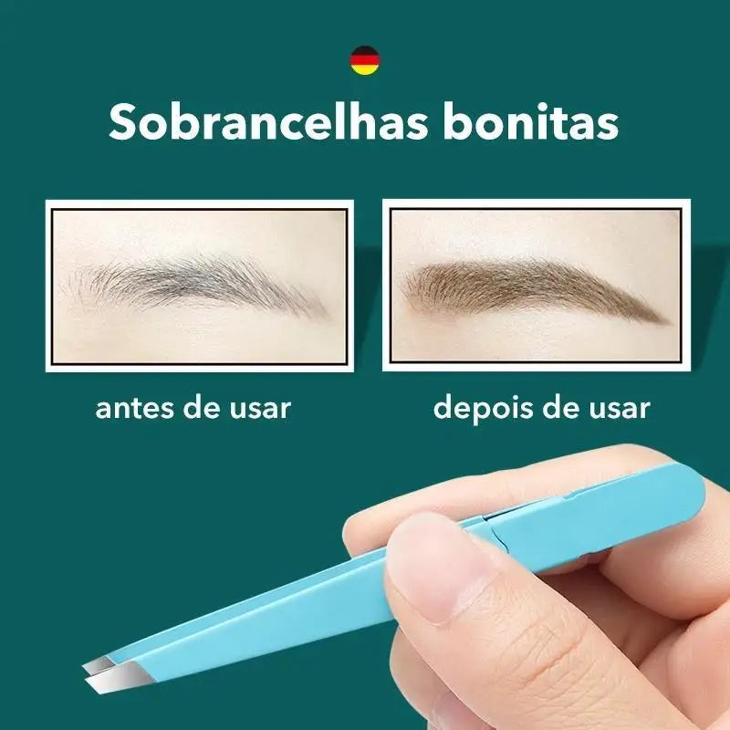 Pinzas para Cejas de Acero Inoxidable de Alta Precisión