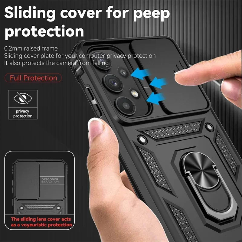 Funda con Anillo para Samsung Galaxy - Protección Total con Soporte Magnético
