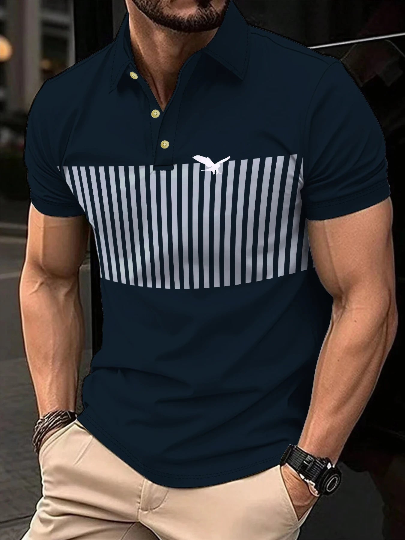 Polo Casual de Hombre – Degradado, Ligera y de Secado Rápido 👕✨