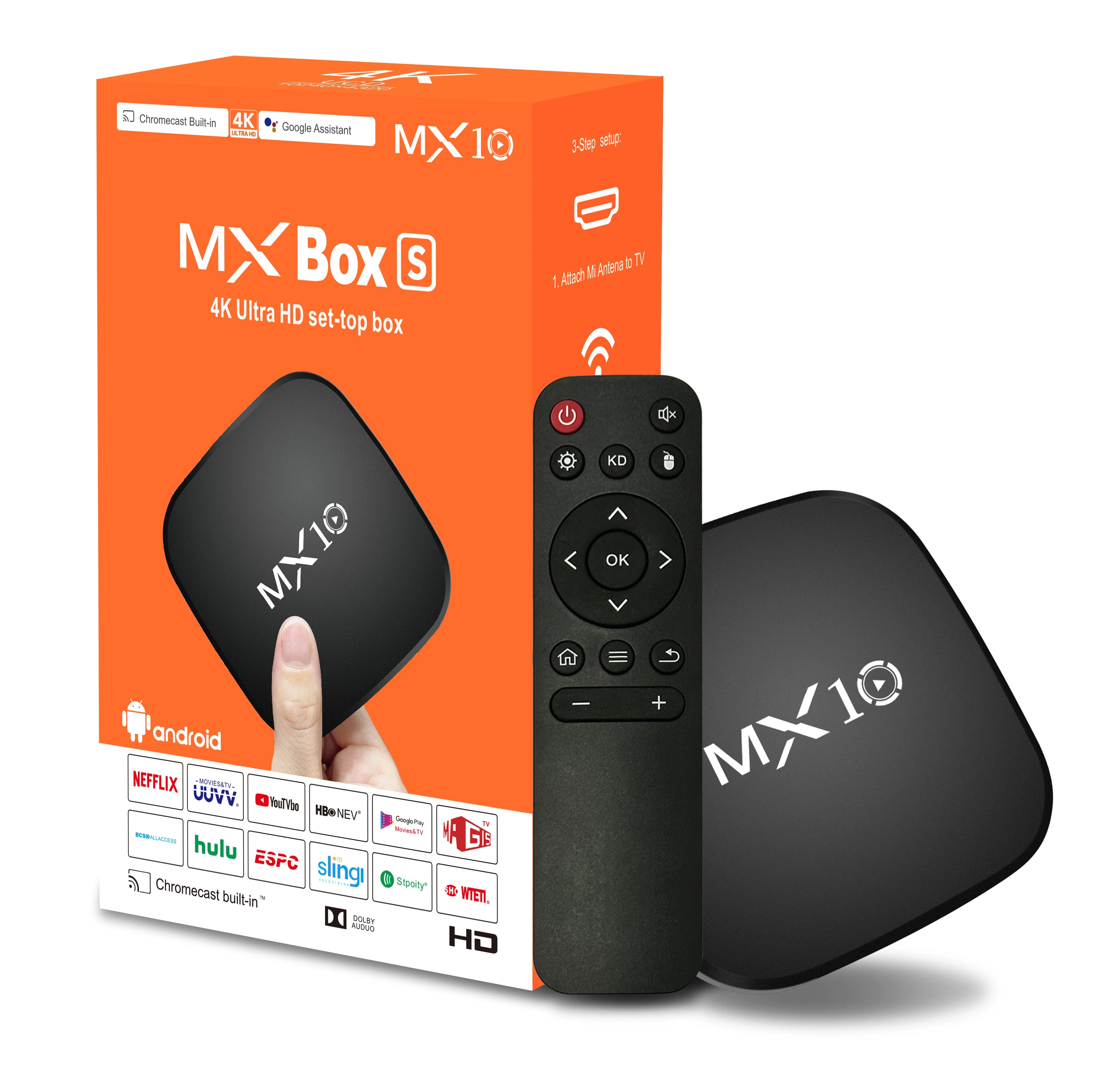 MX10 Android TV Box – 8GB eMMC, Wi-Fi y HDMI 2.1