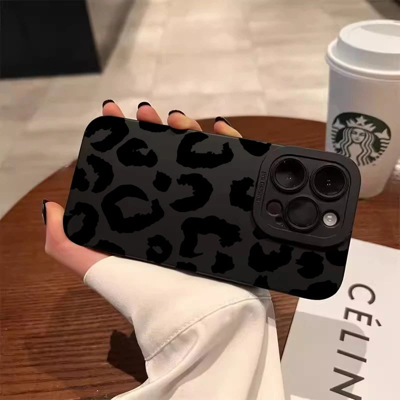 Funda Protectora para Lente de Cámara con Diseño de Leopardo para iPhone