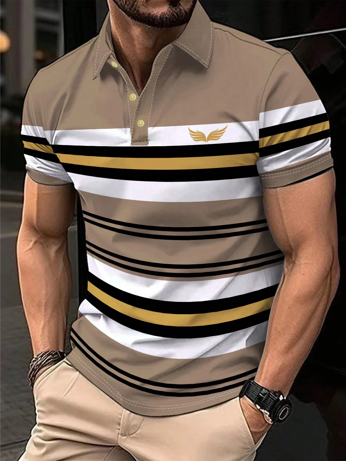 Polo Casual de Hombre – Degradado, Ligera y de Secado Rápido 👕✨