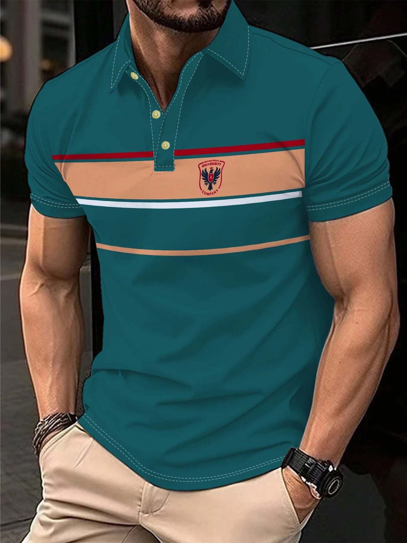 Polo Casual de Hombre – Degradado, Ligera y de Secado Rápido 👕✨