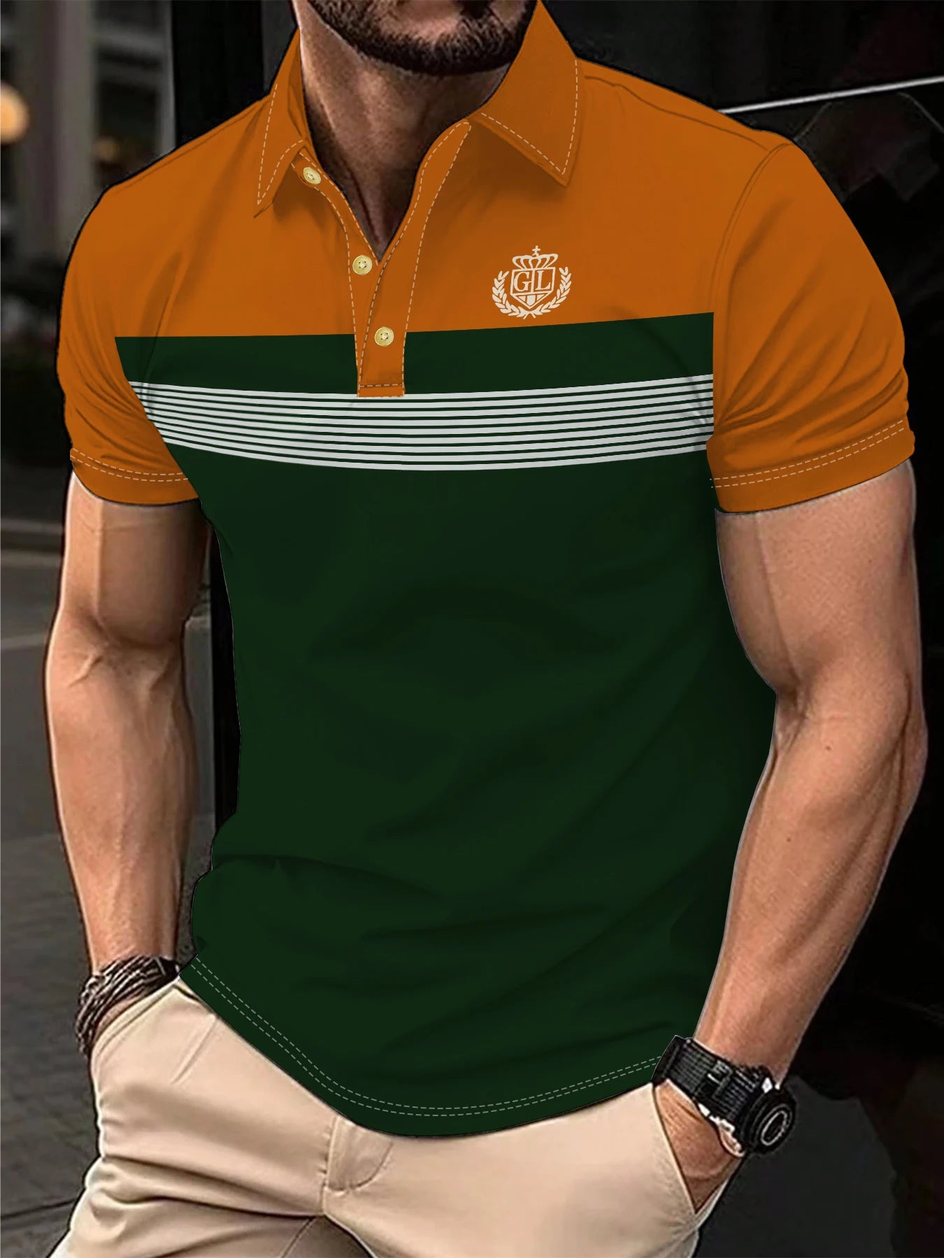 Polo Casual de Hombre – Degradado, Ligera y de Secado Rápido 👕✨